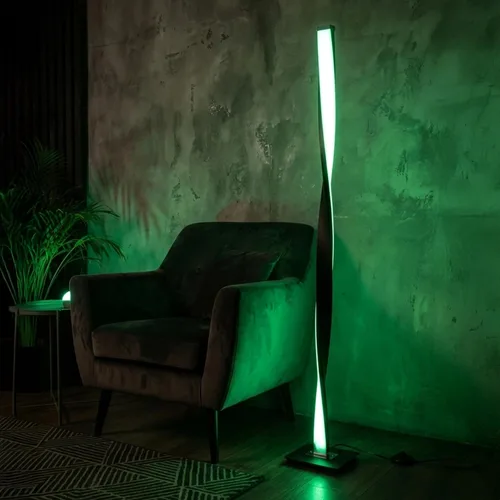 Miniatura 8 de Brightech Helix - Lámpara de pie LED moderna que cambia de color, lámpara de pie de 48 pulgadas de alto con gradiente de color RGB y poste