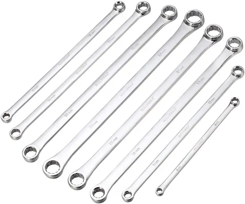 Miniatura 12 de BULLTOOLS - Juego de llaves de trinquete extralargas (6 piezas, acero cromado vanadio, 72 dientes, con métricas, 8mm - 19mm/0.315 in a 0.748 in)