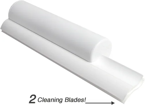 Miniatura 2 de Cleret Escobilla de baño clásica de doble hoja, color blanco