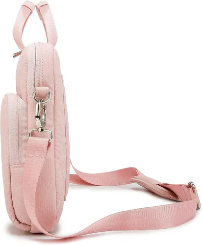Miniatura 6 de inmac - Bolsa de hombro acolchada para laptop de 360 grados, para LG Gram de 16 pulgadas y 15.6 a 16 pulgadas (rosa)