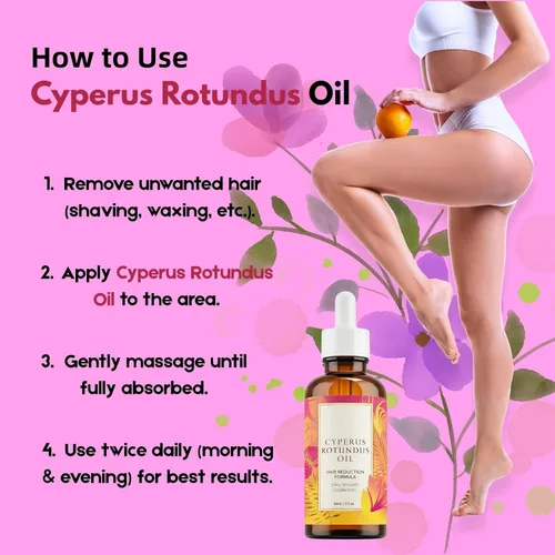 Miniatura 7 de Natural Cyperus Rotundus Oil for Hair Removal, Cyperus Rotundus Oil 60ml, Reduces Unwanted Hair Growth, Moisturizing & Soothing CyperusOil for