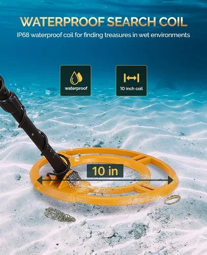 Miniatura 7 de RM RICOMAX Detectores de metales para adultos, detector de oro profesional para búsqueda del tesoro, bobina de búsqueda impermeable IP68 de 10