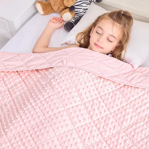 Miniatura 9 de yescool Manta de regazo con peso de 2 libras, manta de regazo pequeña, manta de regazo con peso, manta de regazo con calefacción de enfriamiento