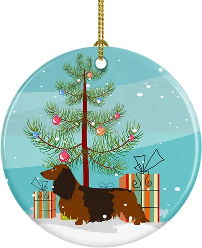 Miniatura 59 de Caroline's Treasures American Toy Fox Terrier - Adorno de cerámica de Navidad para colgar en el árbol de Navidad, decoración para el hogar, Navidad