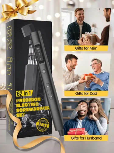 Miniatura 2 de Mini juegos de destornilladores eléctricos, regalos de Sowkos para hombres, juego de destornilladores con 60 puntas de precisión, 4 ajustes de par