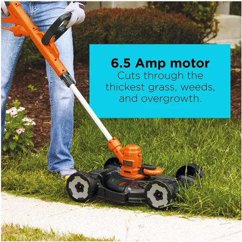Miniatura 5 de BLACK+DECKER 3 en 1 Podadora de hierba/de esquina y cortacésped, 6,5 A, 12 pulgadas (MTE912)