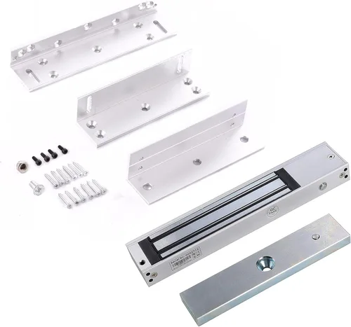 Cerradura electromagnética de 396.8 lbs / 350 libras con soporte Z - Kit de bloqueo Mag de 12 V CC para sistemas de control de acceso, cerradura de