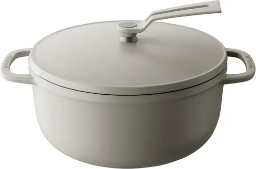 Miniatura 15 de Olla para Horno Holandés Vermicular 2.0 Olla de Hierro Fundido Esmaltada Ligera 18cm (2 qt) No Tóxica Compatible con Inducción Horno Mate