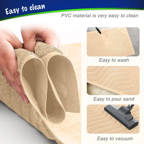 Miniatura 5 de WePet Tapete para caja de arena para gatos (No. 02-2), almohadilla de PVC de alta calidad, alfombra de captura duradera, libre de ftalatos