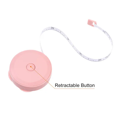 Miniatura 5 de HARFINGTON 2 cintas métricas suaves de 60 pulgadas, 4.9 ft, retráctil, mini cinta métrica de dibujos animados, regla de cinta linda para coser