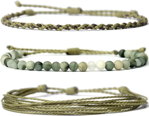 Miniatura 76 de Pulsera curativa hecha a mano con cuentas de piedra natural, regalo para hombres, pulsera de cuerda ajustable
