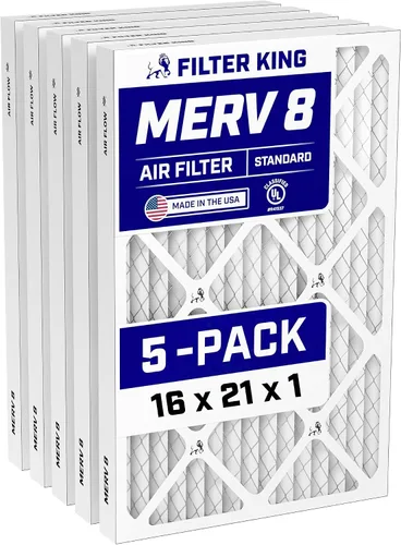 Miniatura 39 de Filter King Filtro de aire de 5.5 x 29.5 x 1 (MERV 8) (paquete de 5) filtros de horno de CA para control de polvo y alergias, fabricados en EE. UU.