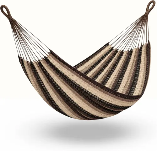 Miniatura 13 de Hamaca para 1-2 personas, capacidad de 475 libras, hamaca mexicana tejida a mano, 100% algodón suave, hamaca maya de 9.8 pies para patio, patio