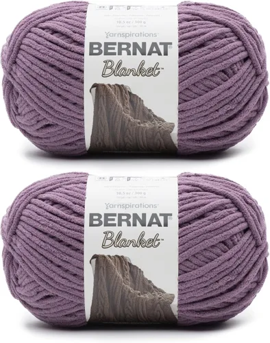 Miniatura 20 de Bernat - Estambre para mantas súper esponjoso acrílico, 2 paquetes de 300g/10.5 onzas, #6, chenilla gruesa de peso pesado para tejer y crochet