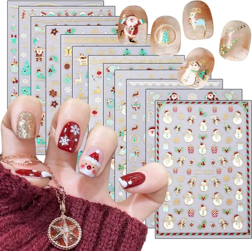 Miniatura 13 de 6 hojas de calcomanías de arte de uñas de Halloween, 5D estéreo, autoadhesivas, diseño de ojos holográficos, fantasma, llama, calabaza, día
