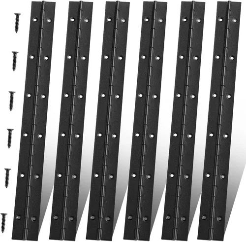 Miniatura 10 de Paquete de 8 bisagras para piano de 8 pulgadas, bisagra continua resistente con agujeros para gabinetes, barcos, puertas marinas, acero inoxidable