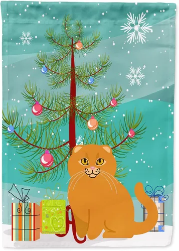 Miniatura 19 de Caroline's Treasures BB4411GF Bandera de jardín con diseño de gato abisinio con texto en inglés "Merry Christmas" para jardín, bandera decorativa