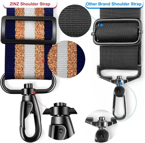 Miniatura 70 de ZINZ Correa de hombro universal de 59 pulgadas con almohadilla transpirable fija ultra gruesa, correa de hombro ajustable y resistente para bolsa