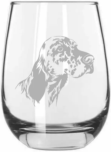 Miniatura 414 de Sakhalin Husky Dog - Copa de vino grabada personalizada de 15.25 onzas sin tallo
