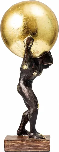 Miniatura 7 de Lukitas Atlas Sosteniendo el Mundo Estatua y Escultura, Figurina de Luchador Decoración, Escultura Levantando una Bola, Ornamento Creativo