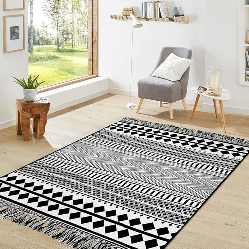 Miniatura 61 de IOHOUZE Alfombra de Área Lavable 4x6 Antideslizante con Respaldo de Goma Alfombras Tejidas para Entrada Interior Alfombras de Dormitorio Alfombra
