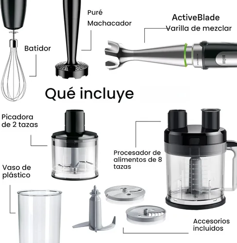 Miniatura 8 de Braun Batidora de mano MQ9187XL MultiQuick 9 con tecnología Imode