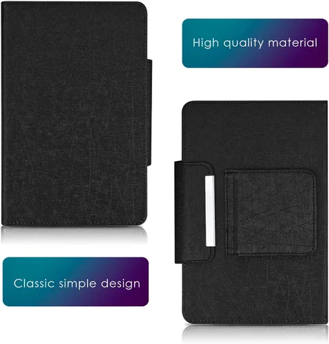 Miniatura 2 de DETUOSI Funda universal para tableta Android de 10.1 pulgadas con teclado, teclado Bluetooth inalámbrico extraíble + funda de cuero sintético +