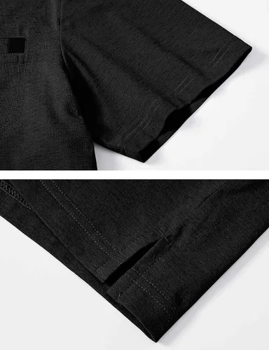 Miniatura 6 de Rdruko Polo de golf para hombre, manga corta, ajuste seco, cuello con bolsillo, tenis, trabajo, casual