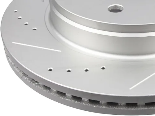 Miniatura 5 de SCITOO Rotores de disco D/S delanteros de 13.23 pulgadas y traseros de 13.86 pulgadas + pastillas de freno de cerámica de repuesto para Chrysler