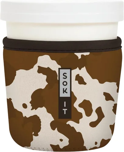 Miniatura 131 de Sok It IceCreamSok - Funda de neopreno aislada (flores abstractas, pintas de helado cónicas)