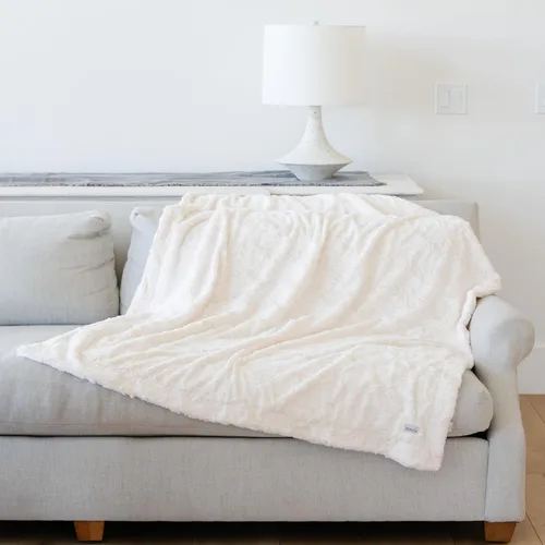 GRACED SOFT LUXURIES Manta Throw más suave, cálida, elegante y acogedora de piel sintética estética para viajes, hogar, cama, sofá, sillón, sala de