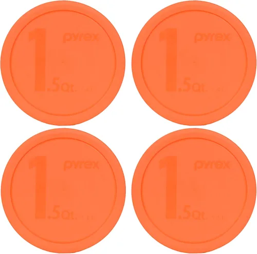 Miniatura 4 de Pyrex 323 tapas de tazón naranja de 1.5 cuartos de galón (esta tapa solo se adapta al tazón de vidrio Pyrex 323) – Fabricado en los Estados Unidos