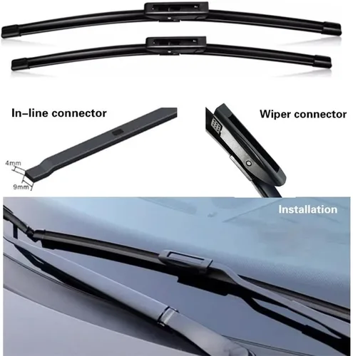 Miniatura 3 de Juego de limpiaparabrisas delantero y trasero compatible con Renault Megane Sport Tourer 3 2008-2016 parabrisas ventana 24 16 pulgadas 14 pulgadas