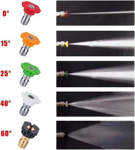 Miniatura 5 de Varita de extensión para lavadora a presión de 17.3 pulgadas, accesorio de pulverización para Karcher K2 K3 K4 K5 K6 K7, 5 boquillas