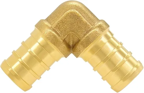 Miniatura 6 de Hooshing 9 unids 1/2 pulgada PEX 90 grados codo de latón sólido púas engarzado accesorios para trabajos de fontanería de tubería PEX