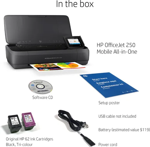 Miniatura 14 de Impresora móvil todo en uno HP Officejet 250 (cz992 a), Negro