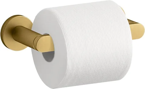 Kohler K73147-2MB - Soporte de papel higiénico giratorio montado en la pared vibrante latón cepillado moderno Latón cepillado vibrante.