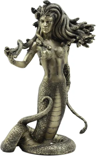 Ebros Mitología griega El hechizo seductor de Medusa Estatua de 8 pulgadas de alto tentación de la diosa demoníaca Medusa Gorgonic Sister Figurine