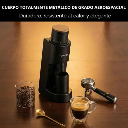 Miniatura 8 de Wirsh Geimori GU38 - Molinillo de café de dosis única, con rebaba cónica de acero inoxidable de 6 núcleos de 1.496 in, ajuste continuo de 0.000 in