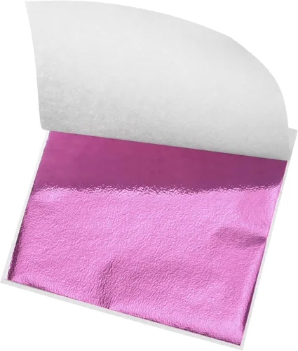 Miniatura 11 de MECCANIXITY Hoja de hoja dorada, papel de hoja negra, 3.3 x 3.1 pulgadas para decoración artística, esculturas, pintura, paquete de 100