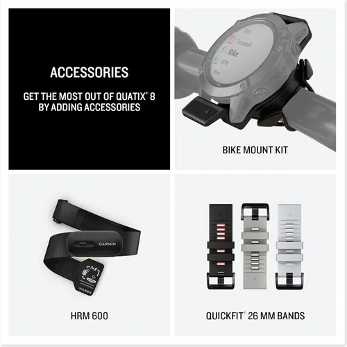 Miniatura 6 de Garmin® quatix® 8, 51 mm, reloj inteligente GPS marino, pantalla AMOLED brillante, controles de trazador de cartas, linterna incorporada