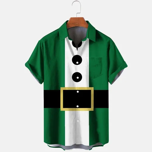 Miniatura 2 de Camisa de Navidad Hombre Tops Cuello Redondo Manga Corta Camiseta Blusa vacaciones cómoda ropa Calle túnica Camisas