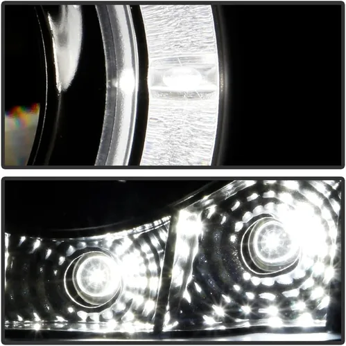 Miniatura 7 de ACANII - Focos delanteros con anillo de luz led en carcasa negra, para Pontiac G6 2005-2010 sin paquete CTF, lado izquierdo + derecho