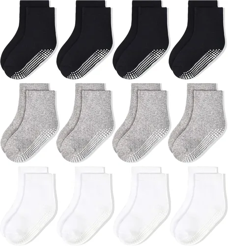 Miniatura 9 de HYCLES Calcetines Antideslizantes para Niños Pequeños, Calcetines de Agarre para Niñas de 1-10 Años Niños Niñas Calcetines para Niños Pequeños
