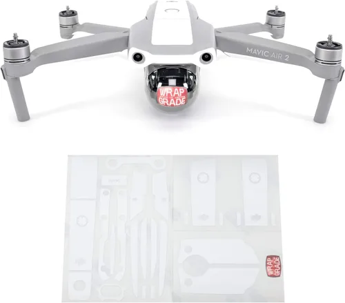 Wrapgrade Skin compatible con DJI Mavic Air 2 | Color de acento B (blanco racing)