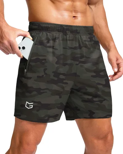 Miniatura 71 de G Gradual Pantalones cortos deportivos para correr para hombre con bolsillos con cremallera, de secado rápido, de 7 pulgadas, 5 pulgadas, 9