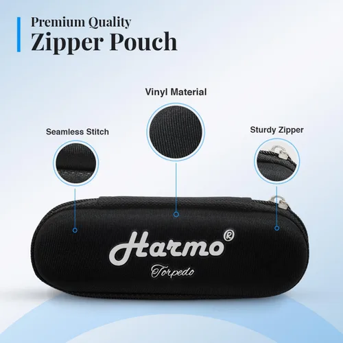 Miniatura 3 de Harmo nica Case Chromatic Harmonica - Funda negra con cremallera (10 agujeros diatónicos)
