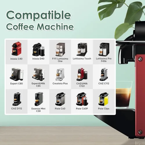 Miniatura 2 de LIHONG - Cápsulas de café reutilizables de acero inoxidable, cápsulas de café reutilizables, cápsulas de espresso reutilizables compatibles