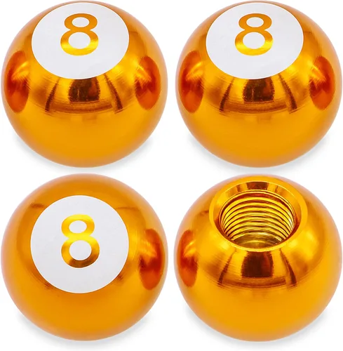 Miniatura 14 de 4 piezas tapas de vástago de válvula de neumático estilo bola 8, cubiertas universales de vástago de válvula de neumático con núcleo de cobre a