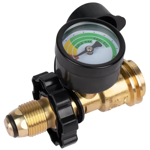 GASPRO Medidor universal de tanque de propano, se adapta a cilindros de tanque de propano de 5 a 100 libras, adaptador de propano con conexión POL